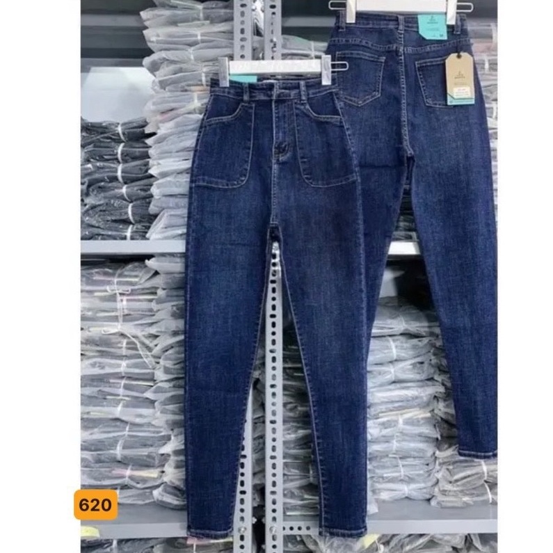 Quần jean nữ lưng cao skinny ôm dáng, quần bò nữ co giãn mẫu mới thời trang cao cấp A-T Fashion - JD620