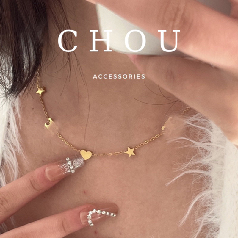 Dây Chuyền Titan, Lắc Tay Titan Chữ X Trái Tim, Ngôi Sao | CHOU ACCESSORIES |