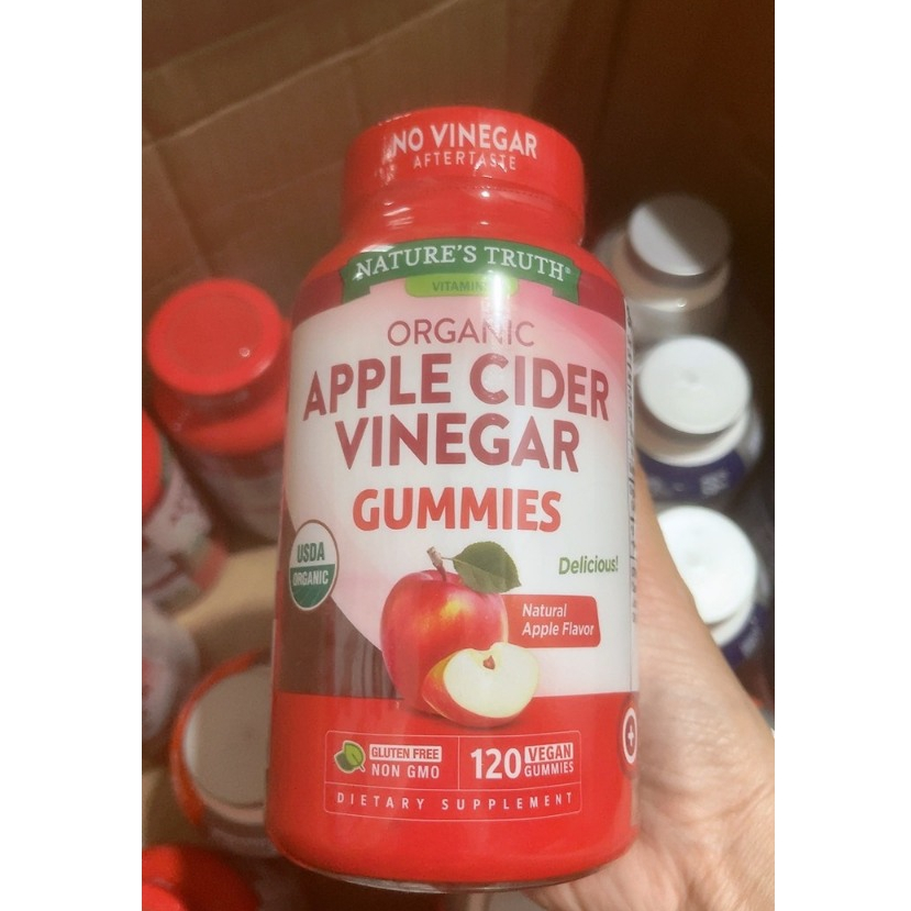 Viên giấm táo giảm cân Apple Cider Vinegar 1200mg 180v và kẹo dấm táo 120v gummy dấm của Mỹ