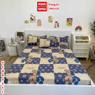 Ga trải giường m6/m8 phong cách hàn quốc, drap giường cotton poly chọn mẫu xinh bo chun