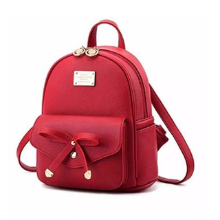Balo nơ thời trang nữ đi chơi ba lô trứng mini  kích thước 25cm - Chất liệu da Pu mềm có 2 ngăn phù hợp cả nữ SL