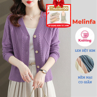 Áo khoác len cardigan nữ chất len dệt kim mềm mịn co giãn trẻ trung mùa thu đông mã VAA0463