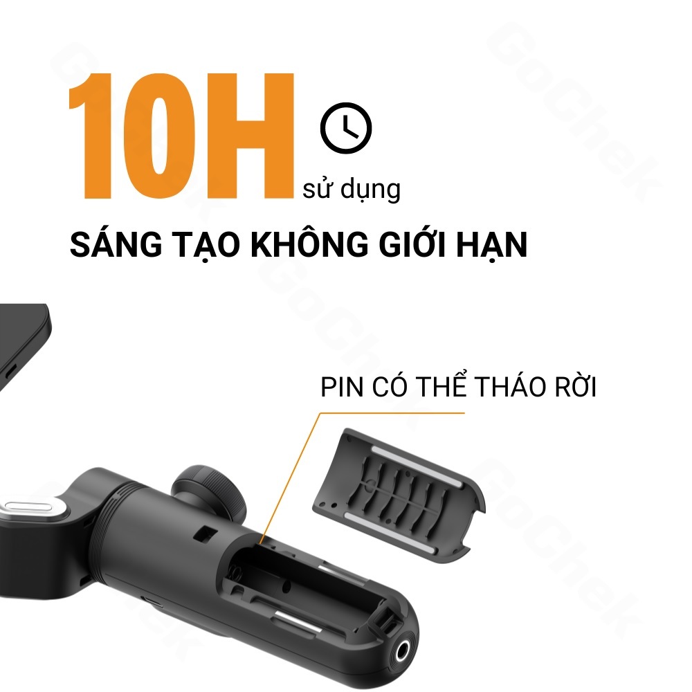 Gimbal GoChek HunteX G5 Chính Hãng - Thiết bị chống rung, quay video chuyên nghiệp cho điện thoại