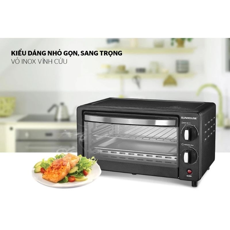 Lò nướng Sunhouse 10 lít SHD4207LB new chính hãng hàng xịn giá mềm