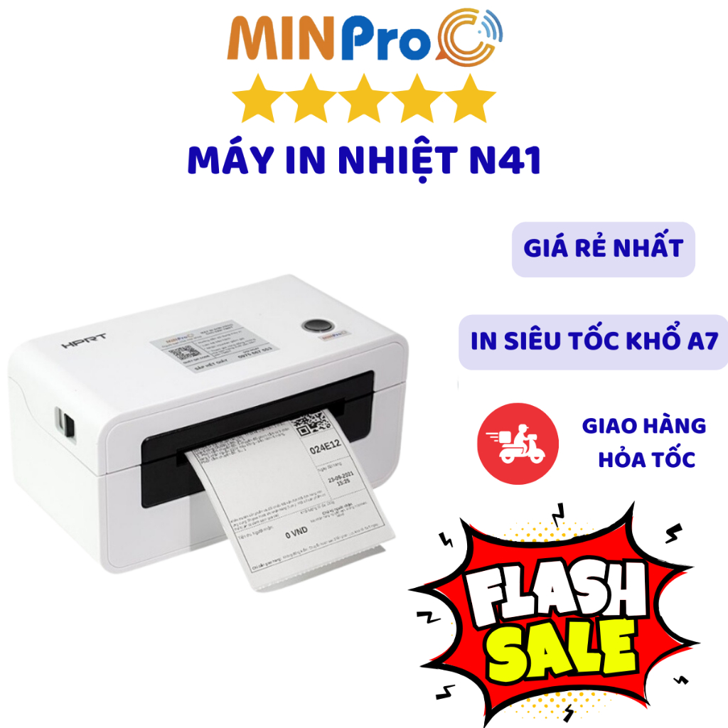 Máy in nhiệt mini Minpro in đơn hàng,HPRT N31 mini dùng giấy in nhiệt tự dính,gói hàng siêu nhanh