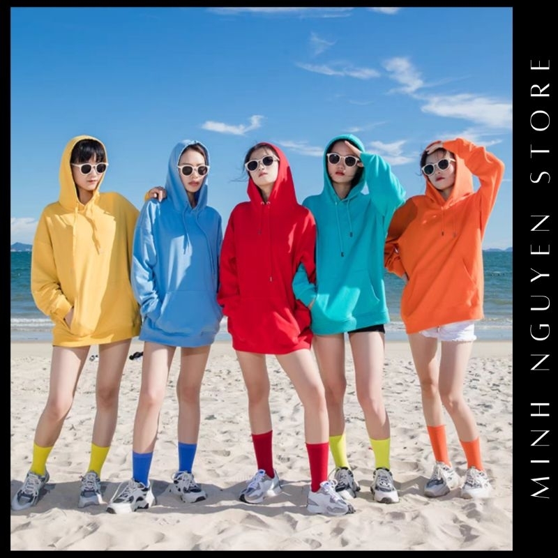 Áo Hoodie Trơn Cao Cấp Unisex Form rộng kiểu dáng trẻ trung phong cách hàn quốc (Nhiều màu)