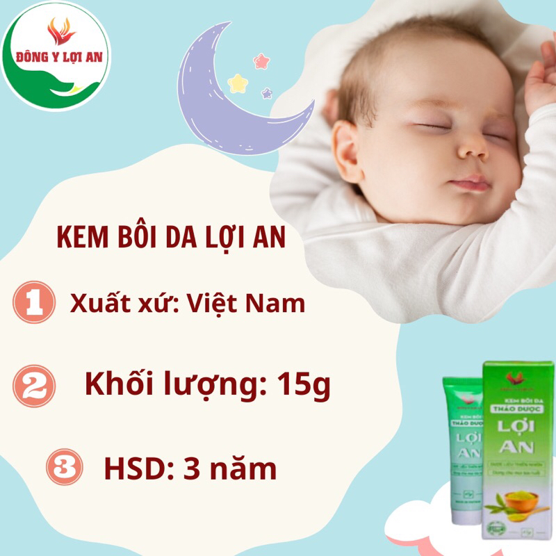 Kem bôi da Lợi An dùng cho trẻ sơ sinh tuýt 15g