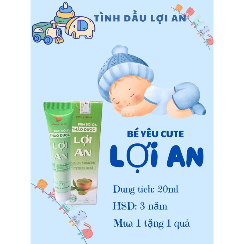 Kem bôi da Lợi An dùng cho trẻ sơ sinh tuýt 15g