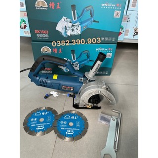 Máy cắt caowang 1563 2 lưỡi 2100w - máy cắt rãnh 2 lưỡi 156mm