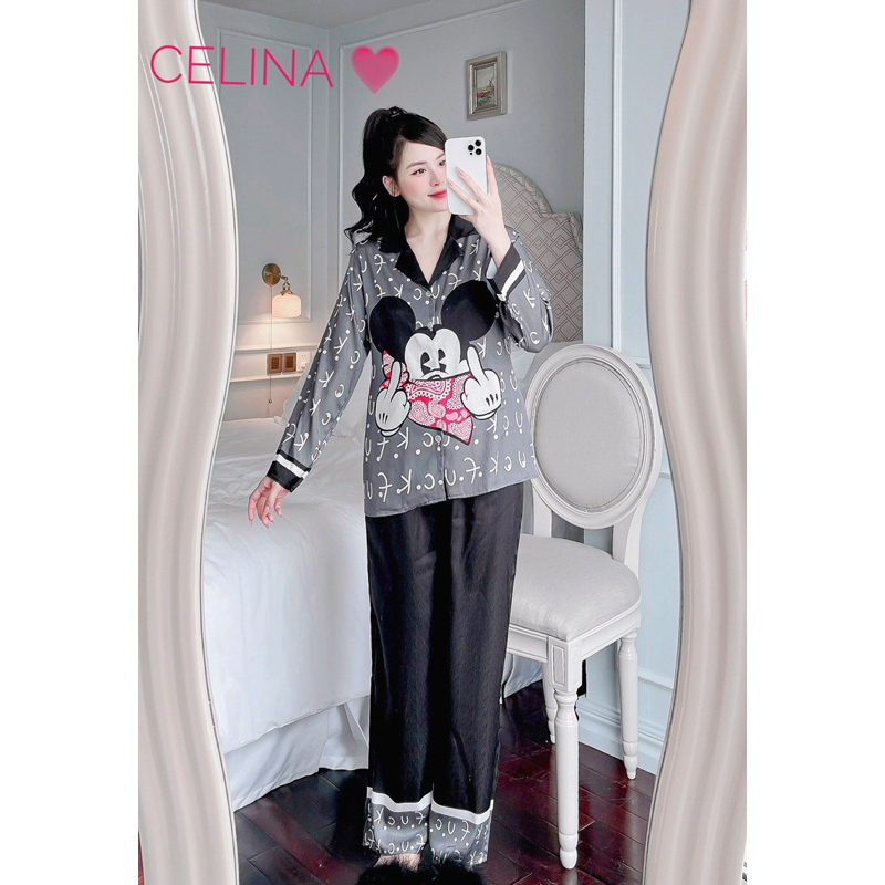 Bộ lụa xước thiết kế Celina