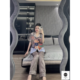 Bộ lụa xước thiết kế sam