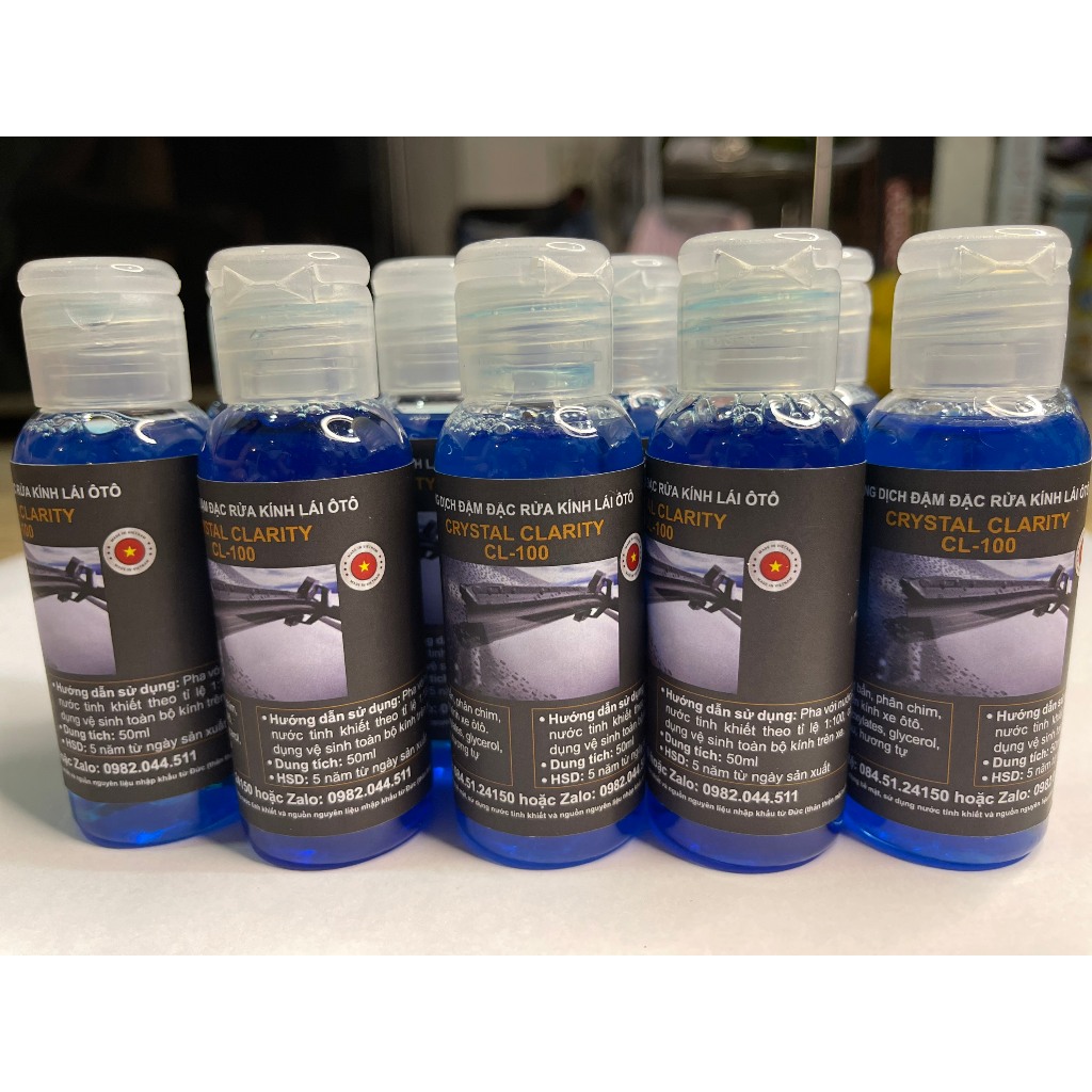 DUNG DỊCH ĐẬM ĐẶC RỬA KÍNH LÁI ÔTÔ CRYSTAL CLARITY CL-100