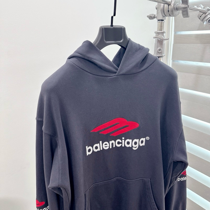 ⚡️[Mirror Quality] - Áo Hoodie BLCG 3b Sports Icon Oversized Hoodie In Black Faded, Áo hoodie BLCG oversize