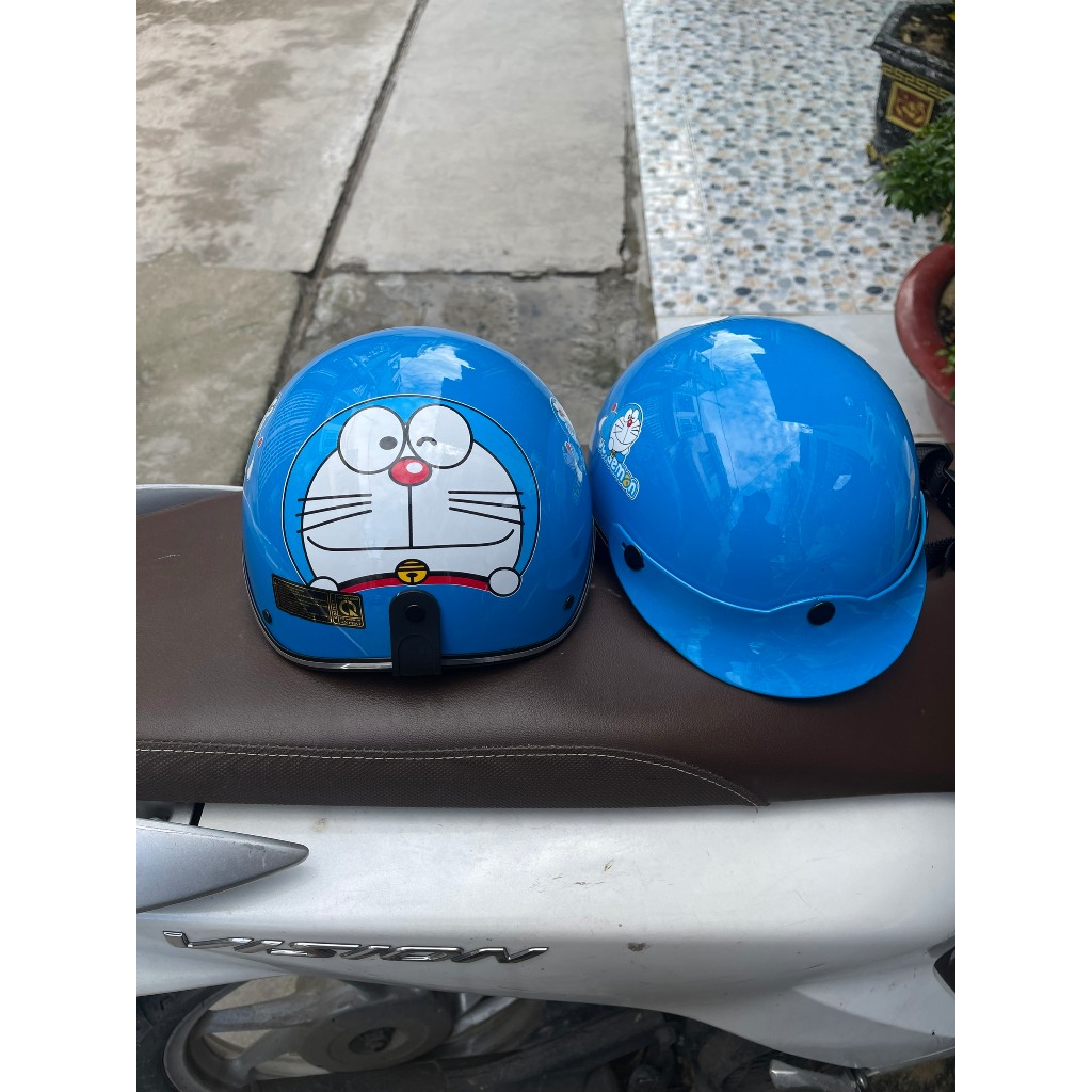 Nón bảo hiểm haly doremon cho bé 2t đến 7t
