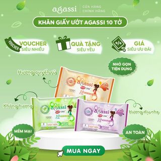 Khăn giấy ướt Agassi 10 tờ