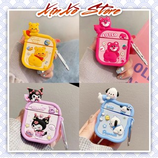 Ốp tai nghe Airpod 2/3/Pro/Pro2 NHIỀU MẪU 3D CUTE HẾT NƯỚC CHẤM kèm móc khóa cao cấp - XỊN XÒ Store