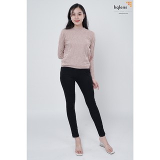 Hqlens Áo len nữ dài tay cổ liền H2339