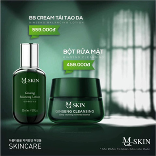 { CHÍNH HÃNG } Combo  Bột rửa mặt nhân sâm và Serum peel da nhân sâm MQ SKIN