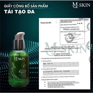 { CHÍNH HÃNG } Combo  Bột rửa mặt nhân sâm và Serum peel da nhân sâm MQ SKIN