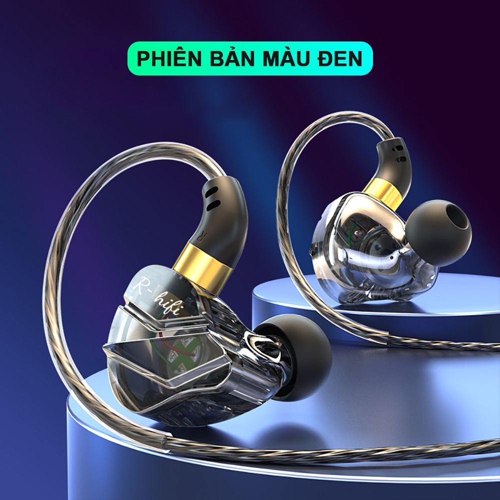Tai nghe có dây nhét tai S16 gaming chân 3.5 âm thanh hifi sống động chống ồn cao thiết kế sáng tạo , bảo hành 12 tháng