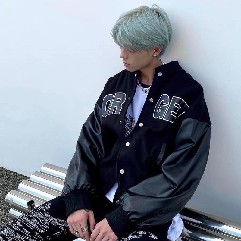 Áo khoác bomber, áo khoác forget phối tay da siêu xinh siêu chất cực kì dễ mix T13