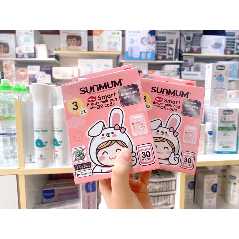 Túi trữ sữa Sunmum Thái Lan 100ml - hộp 30 túi