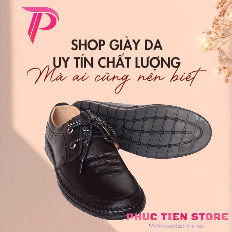 Giầy tây nam buộc dây đế cao su khâu thủ công tỉ mỉ [công sở phong cách thời thượng GPT07]