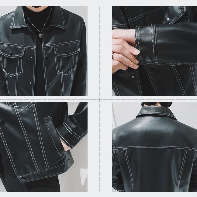 Áo Khoác Da Nam Hàng Quảng Châu Cao Cấp - HALI