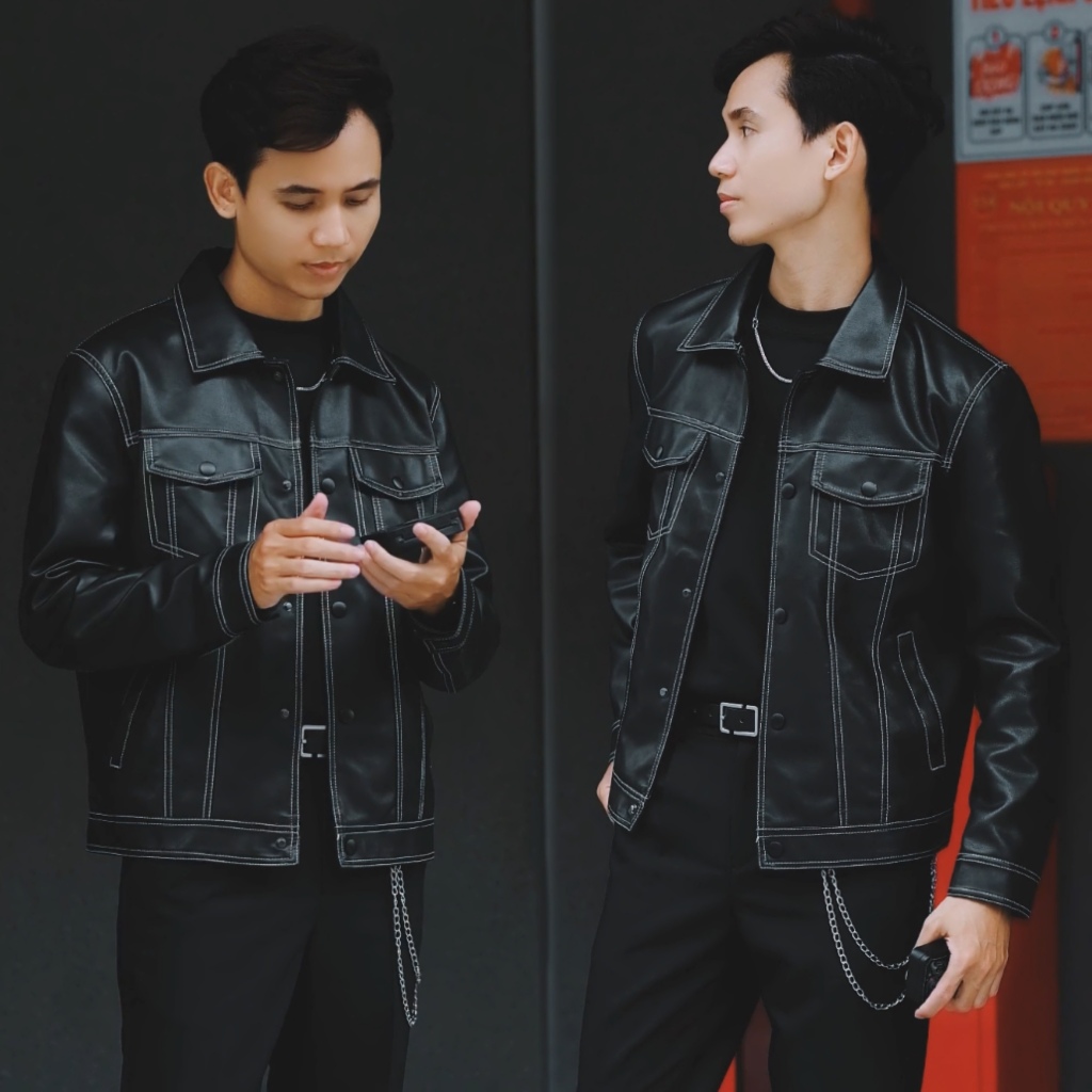 Áo Khoác Da Nam Hàng Quảng Châu Cao Cấp - HALI