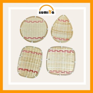 Mẹt tre hoa văn SUMIYA dùng làm khay để thức ăn, trang trí, decor