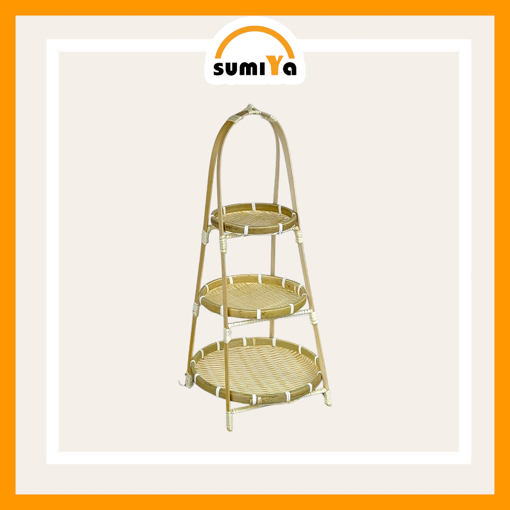 Mẹt tre tầng SUMIYA dùng để trái cây, bánh kẹo, decor, trang trí
