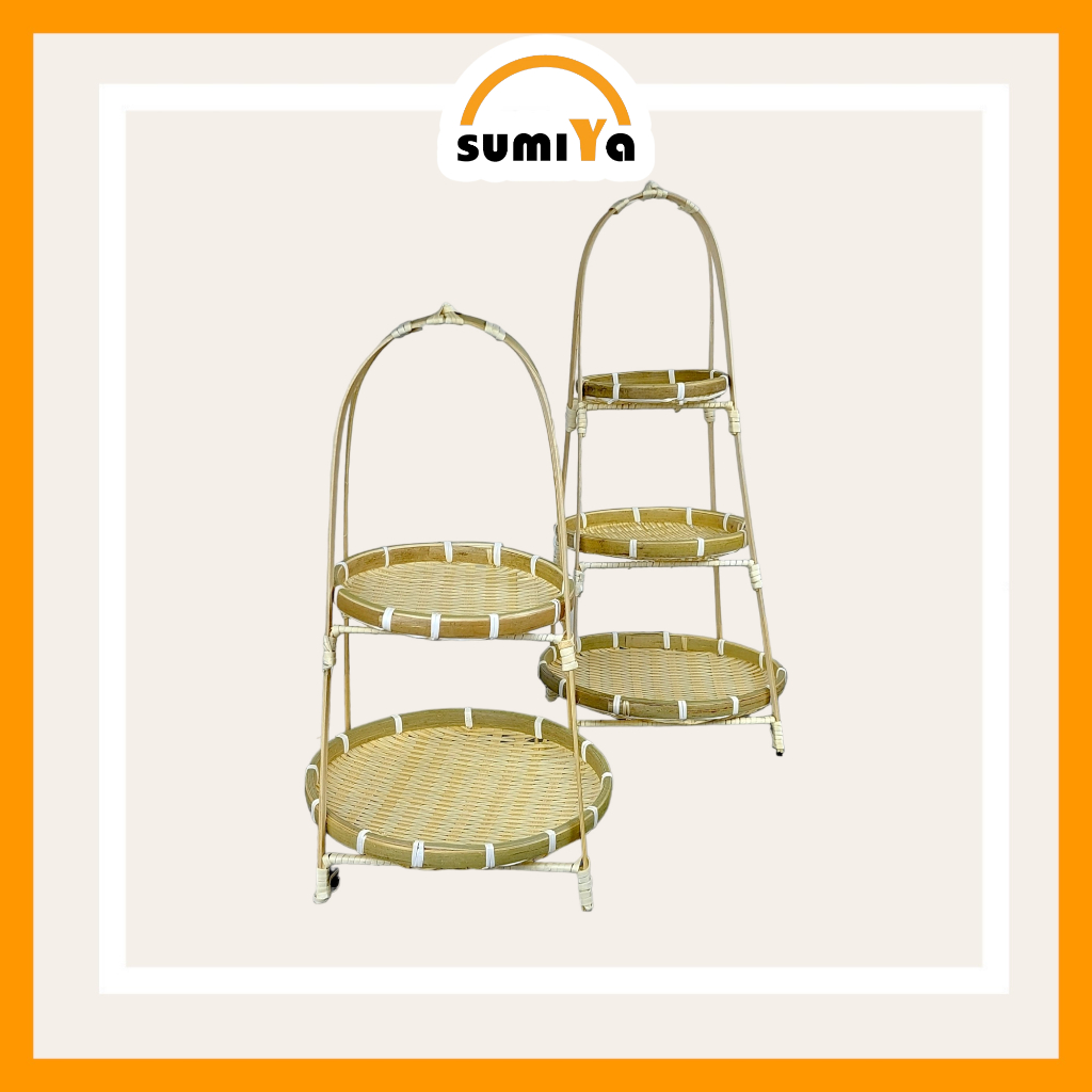 Mẹt tre tầng SUMIYA dùng để trái cây, bánh kẹo, decor, trang trí
