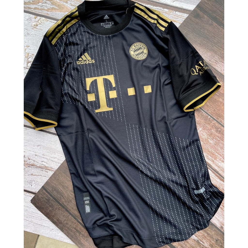 Áo bóng đá player phiên bản cận hãng clb Bayern sân nhà màu đen 2021 logo cao su non