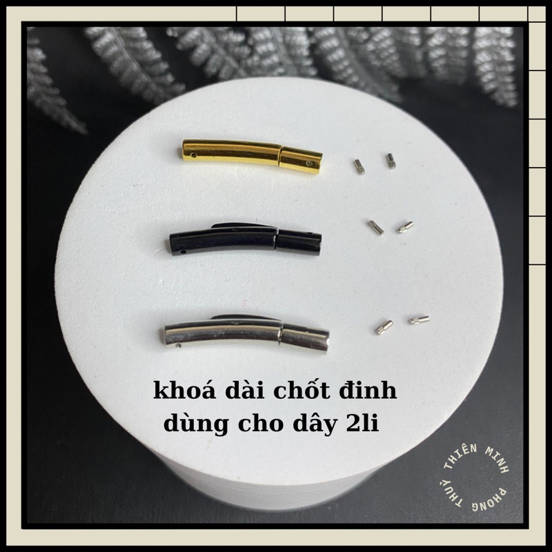 Khoá titan cao cấp làm vòng tay, vòng cổ dây 2li - 5li siêu bền không bay màu