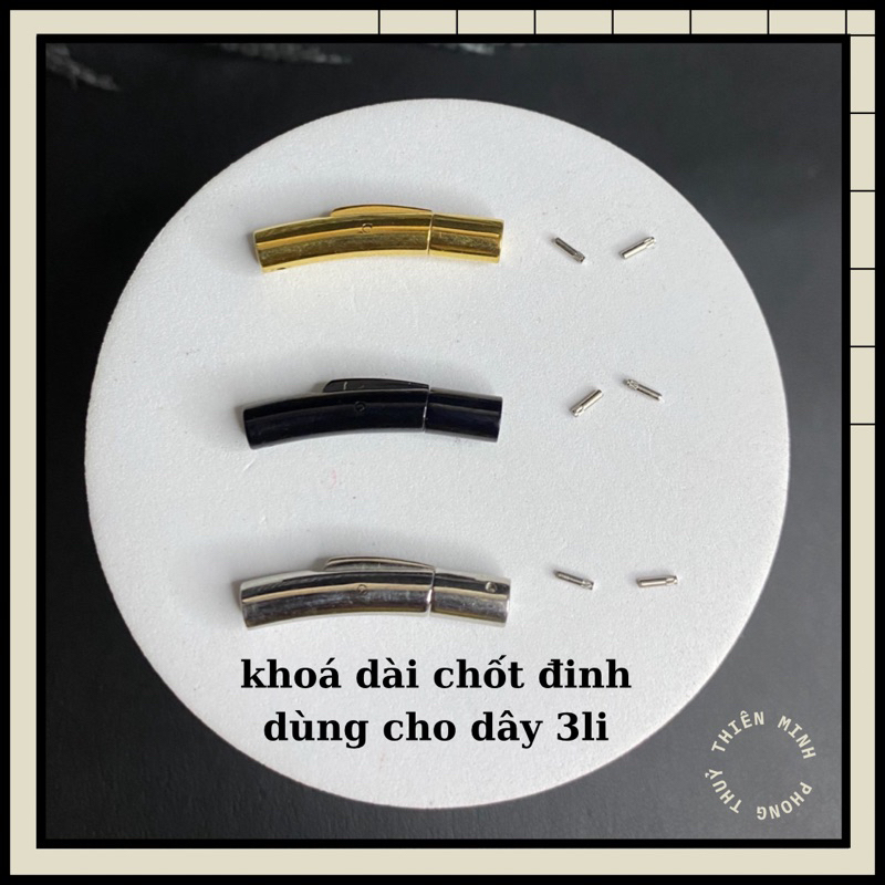 Khoá titan cao cấp làm vòng tay, vòng cổ dây 2li - 5li siêu bền không bay màu