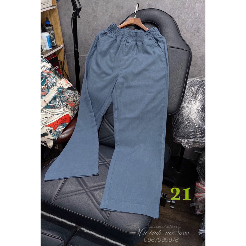 Quần Linen SUÔNG TRƠN B9 - ĐÃ XỬ LÝ ĐỘ RÚT