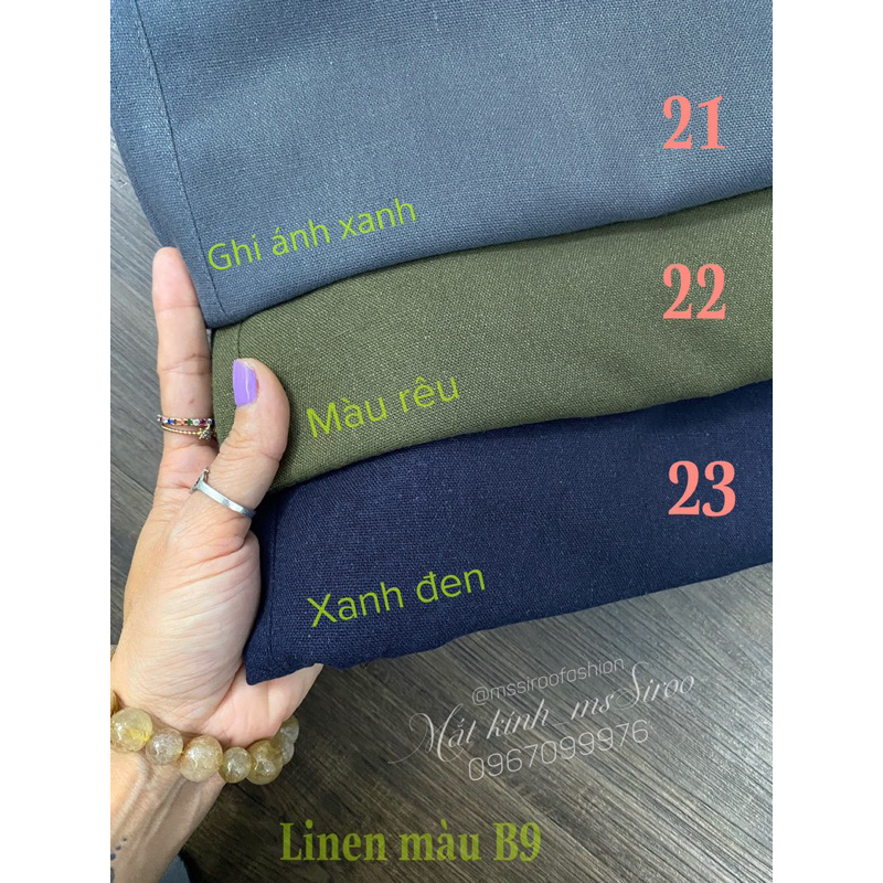 Quần Linen SUÔNG TRƠN B9 - ĐÃ XỬ LÝ ĐỘ RÚT