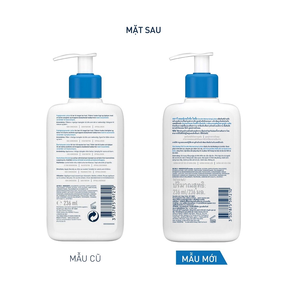 Sữa Dưỡng Ẩm CeraVe Moisturising Lotion Dành Cho Da Khô 236ml