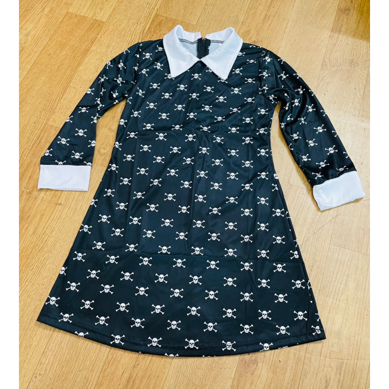 Bộ trang phục Wednesday Cosplay Đầm Addams family hóa trang HALLOWEEN / váy hoá wednesday addams hoá trang HALLOWEEN