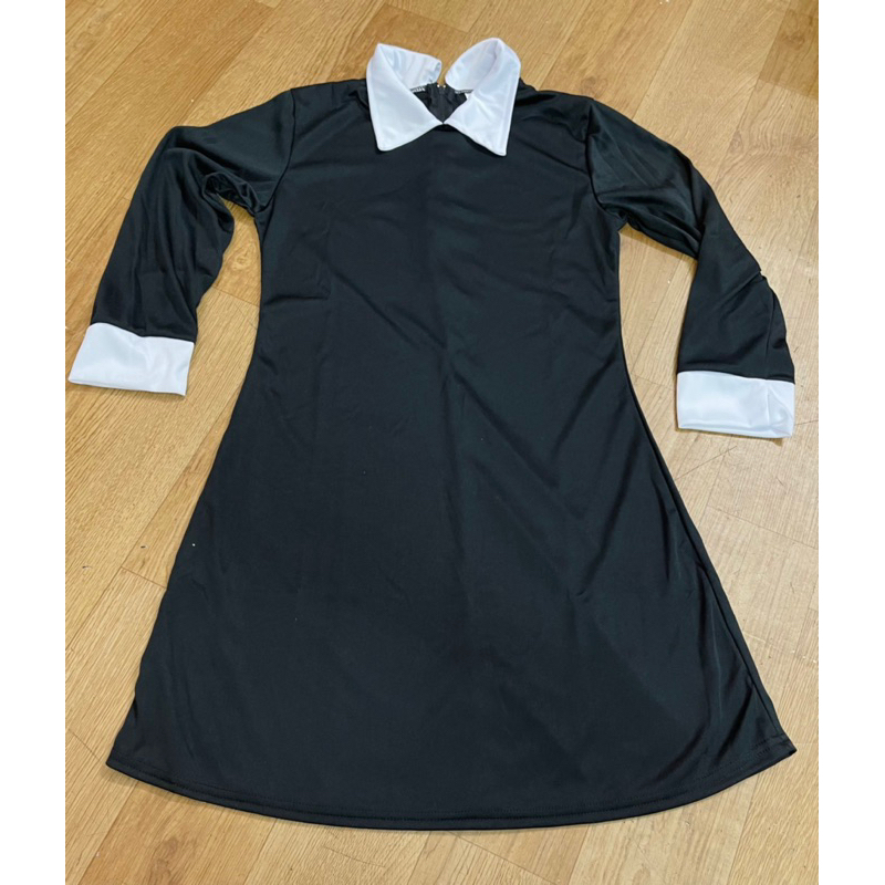 Bộ trang phục Wednesday Cosplay Đầm Addams family hóa trang HALLOWEEN / váy hoá wednesday addams hoá trang HALLOWEEN