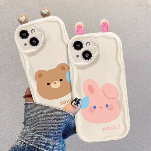 Ốp lưng iphone tai Ếch Gấu dễ thương viền sóng cho 6s/6splus/7/7plus/8/8plus/x/11/12/13/14/max/prm xx58