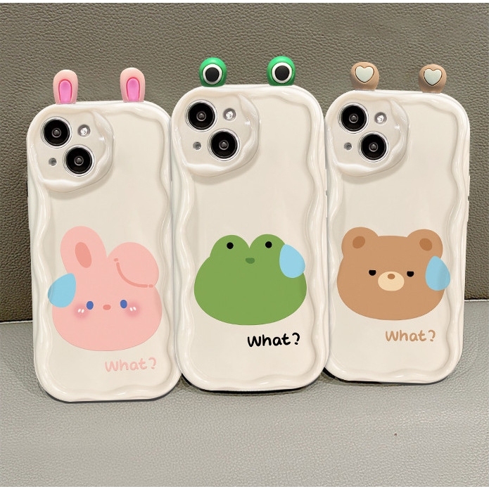 Ốp lưng iphone tai Ếch Gấu dễ thương viền sóng cho 6s/6splus/7/7plus/8/8plus/x/11/12/13/14/max/prm xx58
