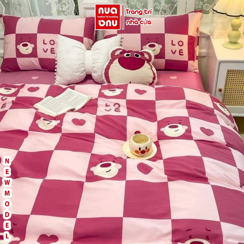 Bộ Ga Gối 3 Món m6/m8 Drap Giường Poly Cotton, Ga Trải Giường + 2 Vỏ Gối Nằm Hàng Chọn Mẫu Mới