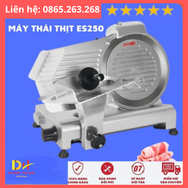 Máy Thái Thịt Chín Giò Chả Thịt Nguội ES250 ES300 Máy Cắt Thịt Đông Lạnh Bán Tự Động Inox Điều Chỉnh Độ Dày 0.5-15mm