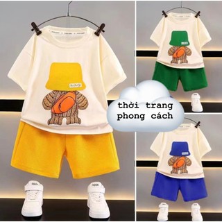 Bộ quần áo chú gấu đội nón siêu cute cho bé