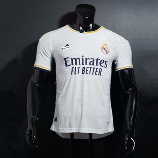 PLAYER Real Madrid Leaguestore - bộ quần áo đá bóng sân nhà 23/24 màu trắng vải dệt Heat dry form âu