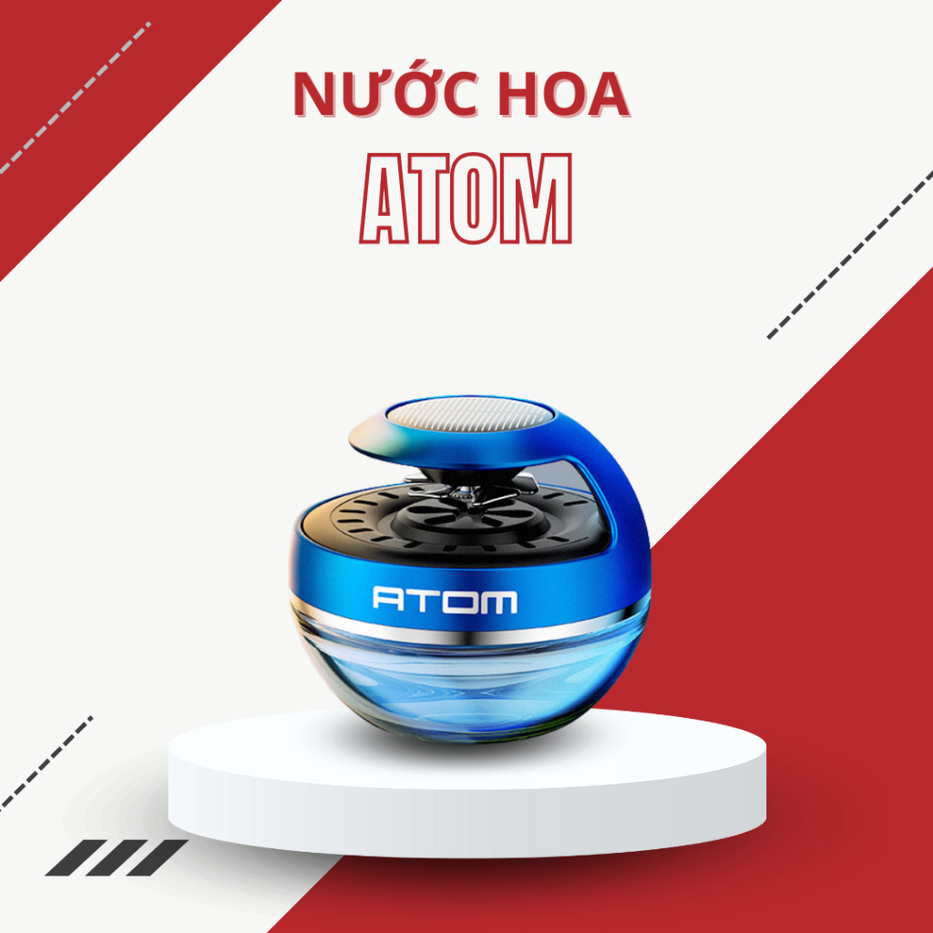 Nước hoa ô tô Atom dùng trên taplo có cánh quạt xoay bằng năng lượng mặt trời tỏa nhiều mùi hương khắp nội thất xe hơi