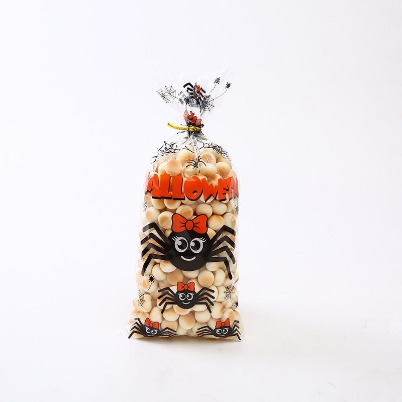 Túi đựng bánh/kẹo, đựng quà Halloween,13*27, 50 túi/sp (có dây buộc) - VUA BAO BÌ