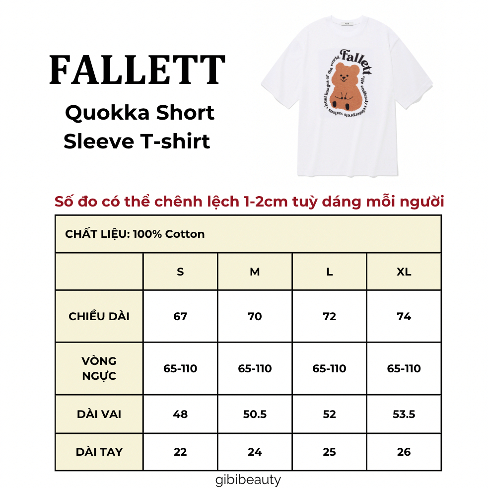 Áo thun FALLET Quokka Short Sleeve T-shirt