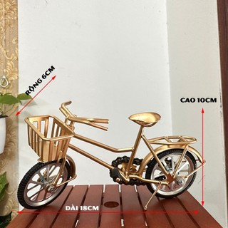 Mô Hình Xe Đạp Sắt - Xe xích lô mô hình trang trí phòng khách trang trí bàn làm việc